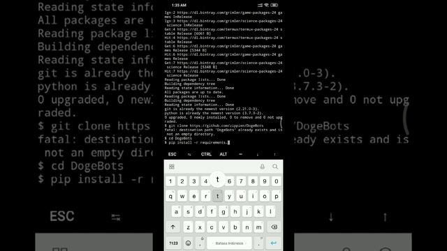DogeBot Clicker auto earning via Termux смотреть онлайн