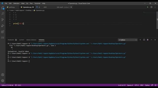 Operators 6 | Bitwise Operators | Python | Hindi смотреть онлайн