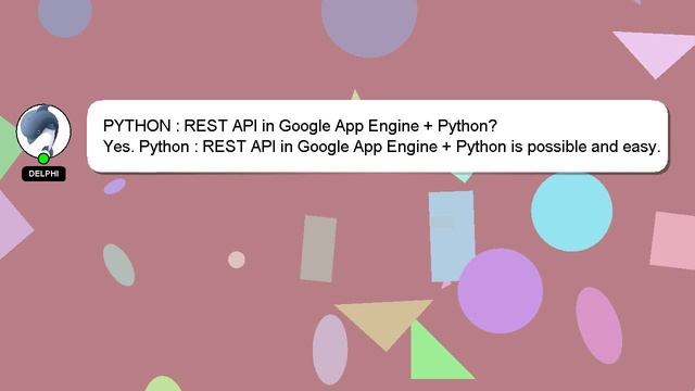 PYTHON : REST API in Google App Engine + Python? смотреть онлайн