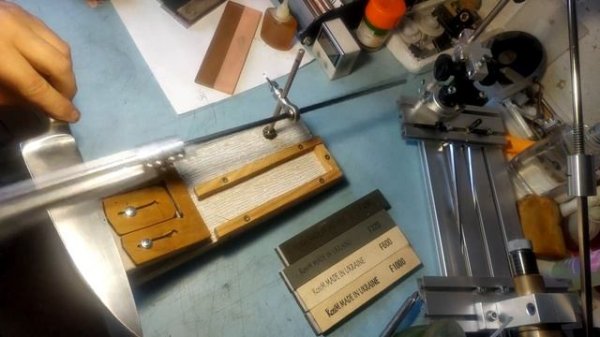 Сделал точилку для заточки ножей , камни KosiM 14A