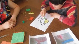 Аппликация из салфеток для детей с ограниченными возможностями