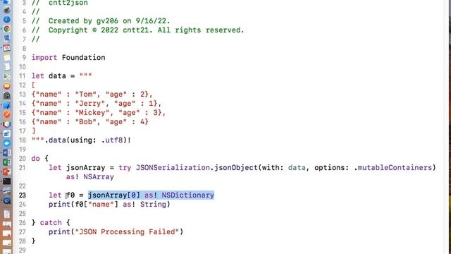 Parse JSON Array in Swift смотреть онлайн