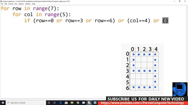 Python Pattern Programs | Printing Stars '*' in 9 Shape смотреть онлайн