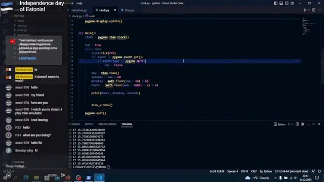 Pygame (Python) stuff stream смотреть онлайн