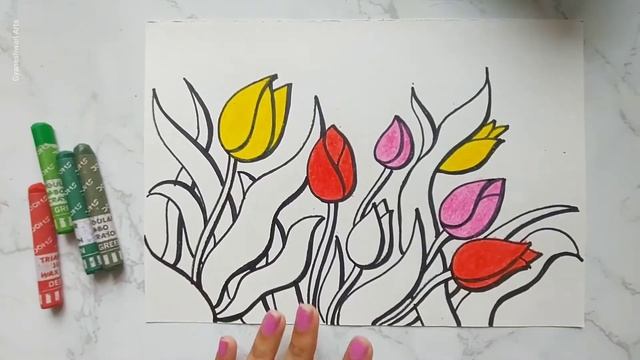 Paper Batik With Wax Crayons | Batik Art On Paper - Gyaneshwari