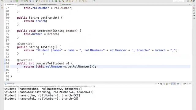Sorting objects using comparator and comparable смотреть онлайн