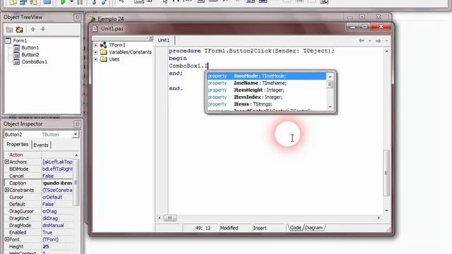 Componentes gráficos - Componente ComboBox смотреть онлайн