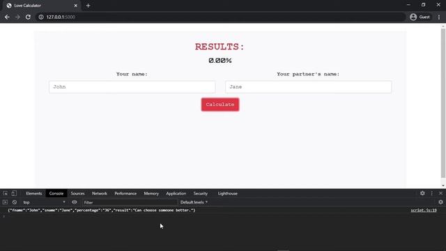 Build your own epic love calculator app with Python and JavaScript смотреть онлайн