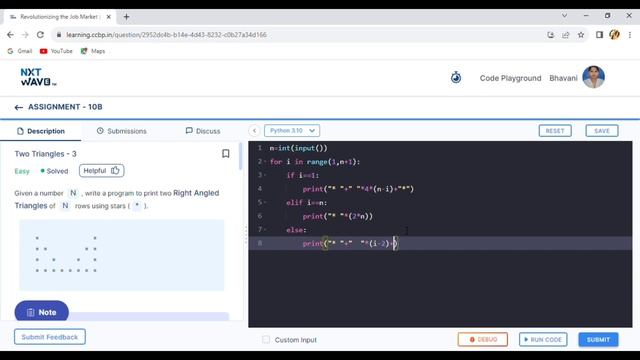 Assignment -10B||Hollow pattern in python||ccbp||Nxtwave assignments... смотреть онлайн