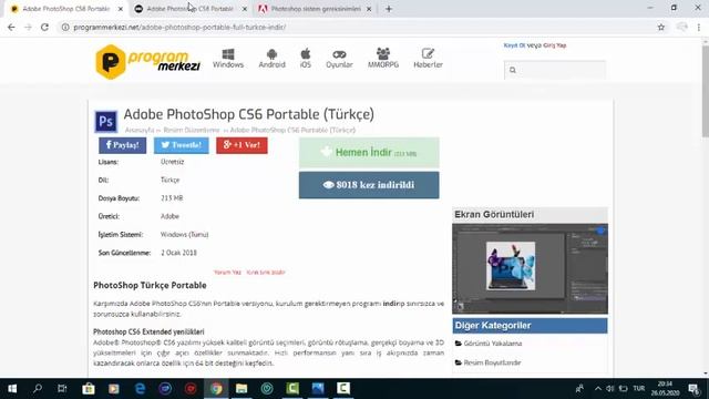Photoshop'da boyama ve tefrişat yerleştirme Ders 1 : Photoshop portable kurlumu смотреть онлайн