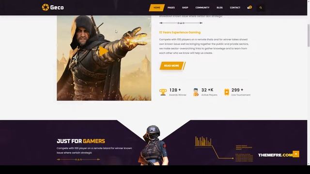 Geco - eSports and Gaming WordPress Theme bbpress magazine game portal Build Website смотреть онлайн