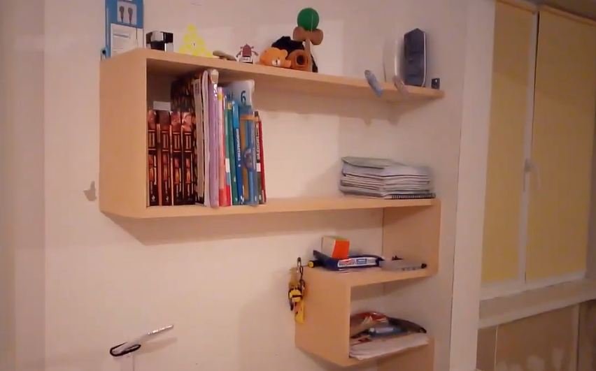 Самодельная интересная полка-стеллаж для школьника своими руками смотреть онлайн