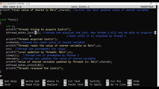 Mutex Locks Program to avoid Race condition || Process Synchronization смотреть онлайн