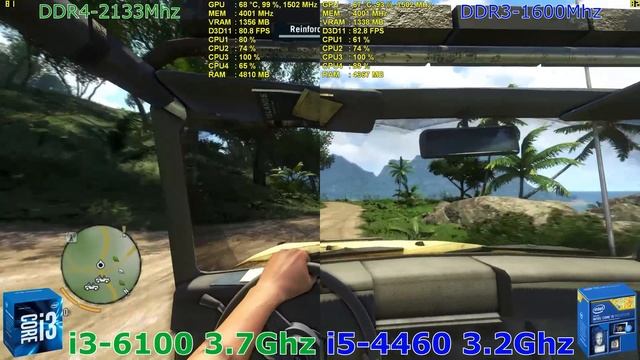 I3-6100 Vs I5-4460 | GTX 970 OC | 2560 X 1440 | In 9 Games