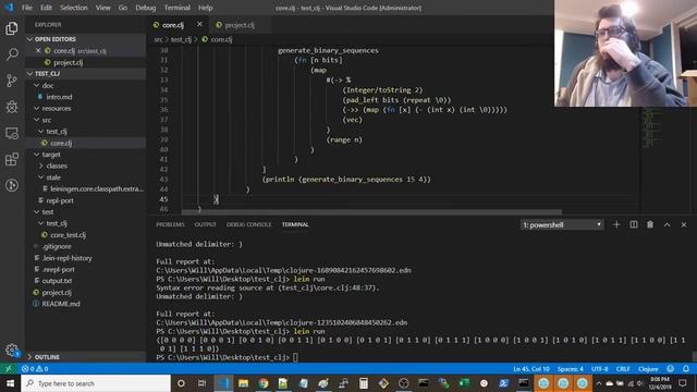 Let's learn Clojure! 4Clojure.org problems for about an hour смотреть онлайн
