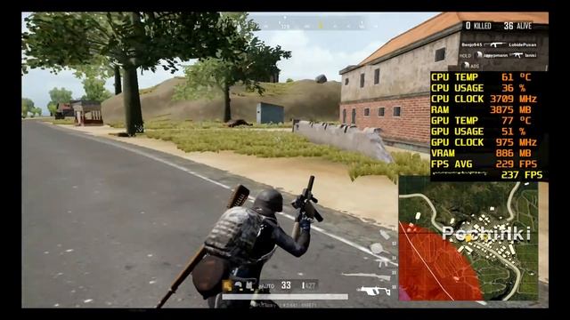 R9 370 4GB PUBG LITE LOW VS ULTRA BENCHMARK 720P 900P 1080P смотреть онлайн