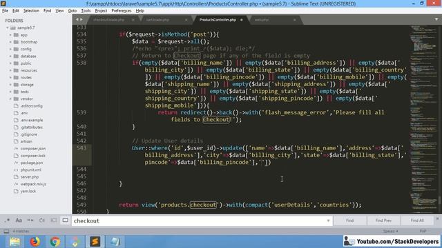 #73 Make E-com Website in Laravel 5.6 / 5.7 | Checkout Page | Save Shipping / Delivery Addresses смотреть онлайн
