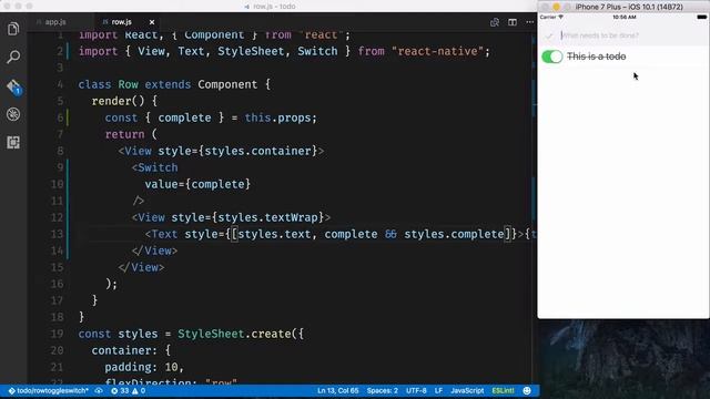 06 egghead react add a complete toggle with react native switch смотреть онлайн