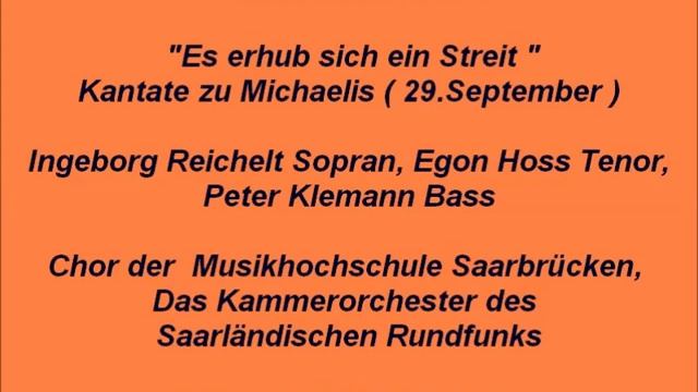 Bach Kantate BWV 19 Es erhub sich ein Streit, Ristenpart смотреть онлайн