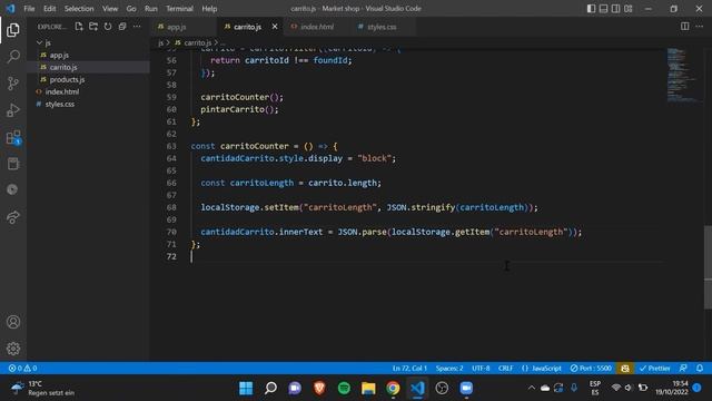 Como agregar localStorage a un carrito de compras + bonus track | Ecommerce - Javascript смотреть онлайн