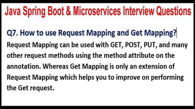 Java Spring Boot & Microservices |Q7. How to use Request Mapping and Get Mapping? смотреть онлайн