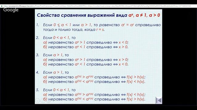 Алгебра 10 класс 9 неделя Показательная функция смотреть онлайн