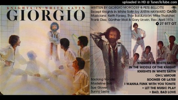 Giorgio Moroder: Knights In White Satin [Full Album + Bonus] (1976)