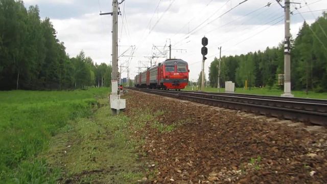 Электропоезд ЭД4М-0217 перегон Апрелевка-Кпёкшино 8.06.2017 смотреть онлайн