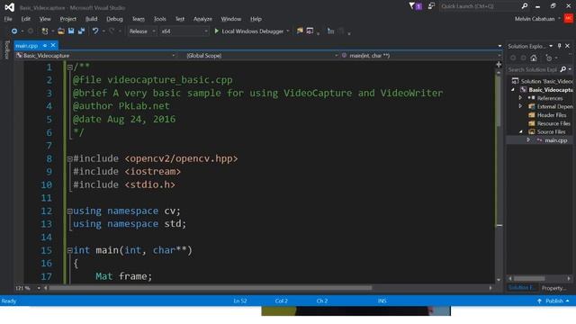 [OpenCV in Windows] Basic Videocapture смотреть онлайн