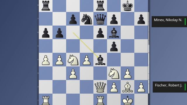 Fischer, Robert James -- Minev, Nikolay Nikolaev, Olympiad-17 Final A (10) 1966, 1-0 смотреть онлайн