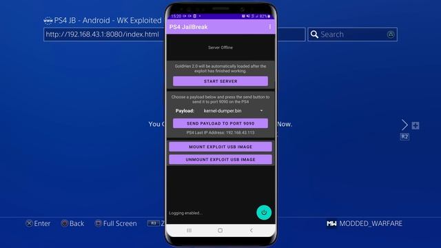 Running the 9.00 PS4 Jailbreak Offline using ESP8266, Android & PC смотреть онлайн