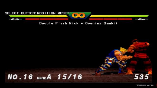 Street Fighter EX Plus Alpha Guile Trial PS1 Gameplay смотреть онлайн