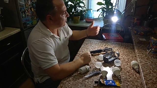 Диодная лампа LED  (вторая жизнь  лампы)