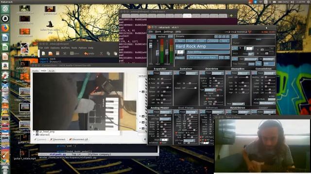 M-Audio MIDI keyboard as guitar pedal effect, Python midi programming смотреть онлайн