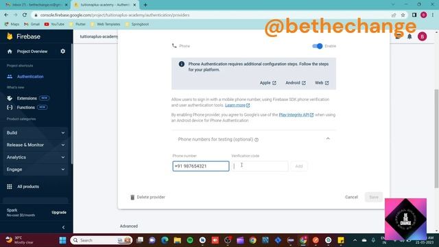 Firebase phone authentication fails in android emulator. The app is not authorized to use firebase смотреть онлайн