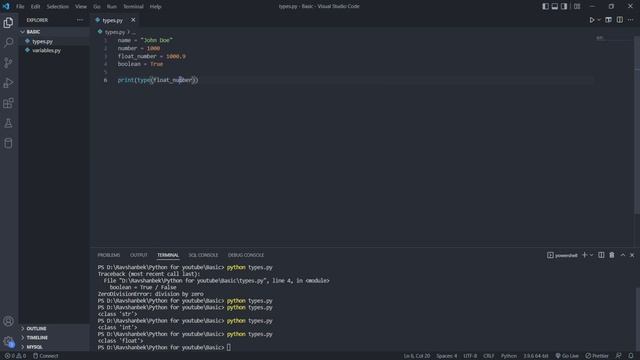 Python asoslari | #03 Ma'lumot turlari va kommentlar смотреть онлайн