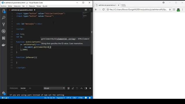 SetInterval de #Javascript | Utilizar y detener su ejecución | #js смотреть онлайн