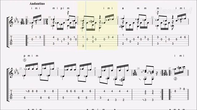 TAB/Sheet: Sonata 33 by Niccolo Paganini [PDF + Guitar Pro + MIDI] смотреть онлайн