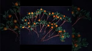 Апельсиновое дерево из бисера. Orange Tree from beads.