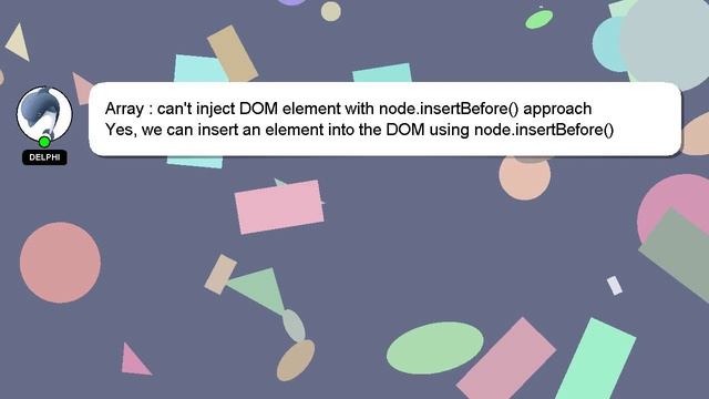 Array : can't inject DOM element with node.insertBefore() approach смотреть онлайн