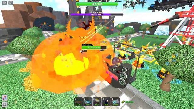 Molten Boss murdered by a swarm of angry metal birds || Roblox TDS смотреть онлайн
