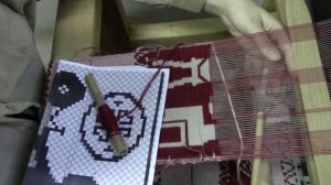 Тканое панно в технике браного ткачества на двухслойной ткани