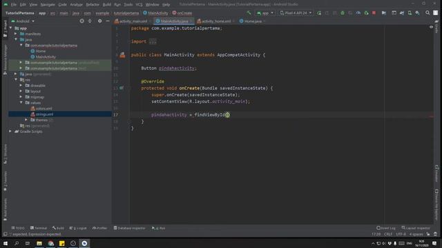 Tutorial Android Studio dari Awal Banget - Cara Intent (redirect/pindah activity) смотреть онлайн