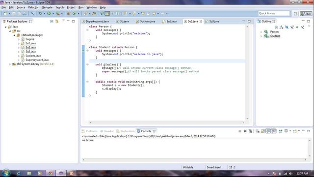 11.How super keyword works in java with Example in Tamil смотреть онлайн