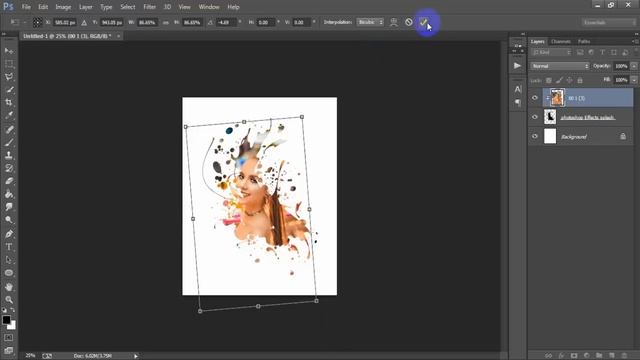 Photoshop New Splash Effect Photo Editing Tutorial 2020 смотреть онлайн