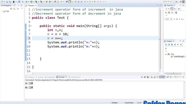 Java Programming Tutorial 10 Increment Operators and Decrement Operator in java смотреть онлайн
