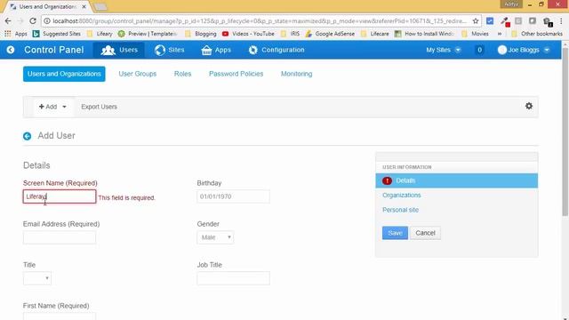 Liferay Tutorial 07 :- Create Users in Liferay смотреть онлайн