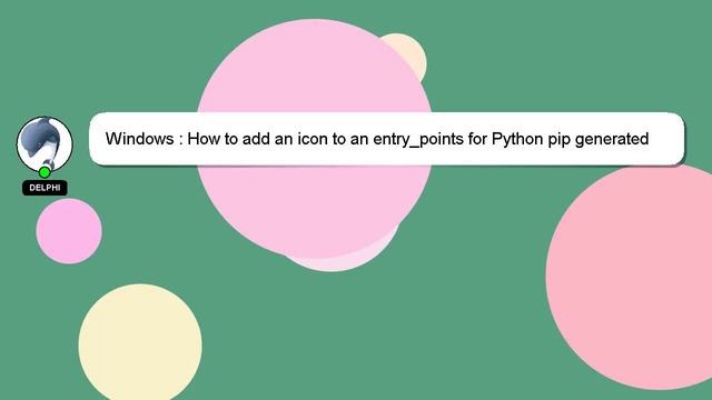 Windows : How to add an icon to an entry_points for Python pip generated executable смотреть онлайн