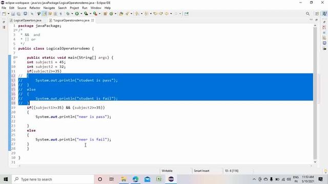 09 Logical operators in java - core java tutorials for beginners смотреть онлайн