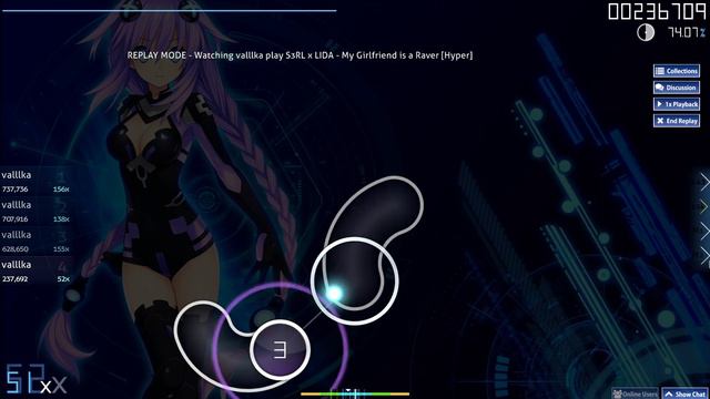 lida-My Girlfriend Is a Raver (osu!) смотреть онлайн